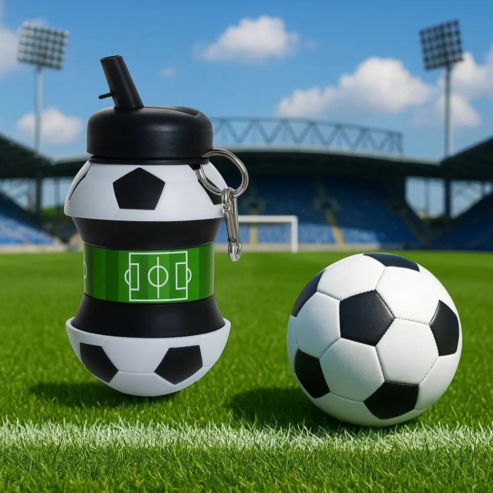 Uitschuifbare Sportfles in de Vorm van een Voetbal