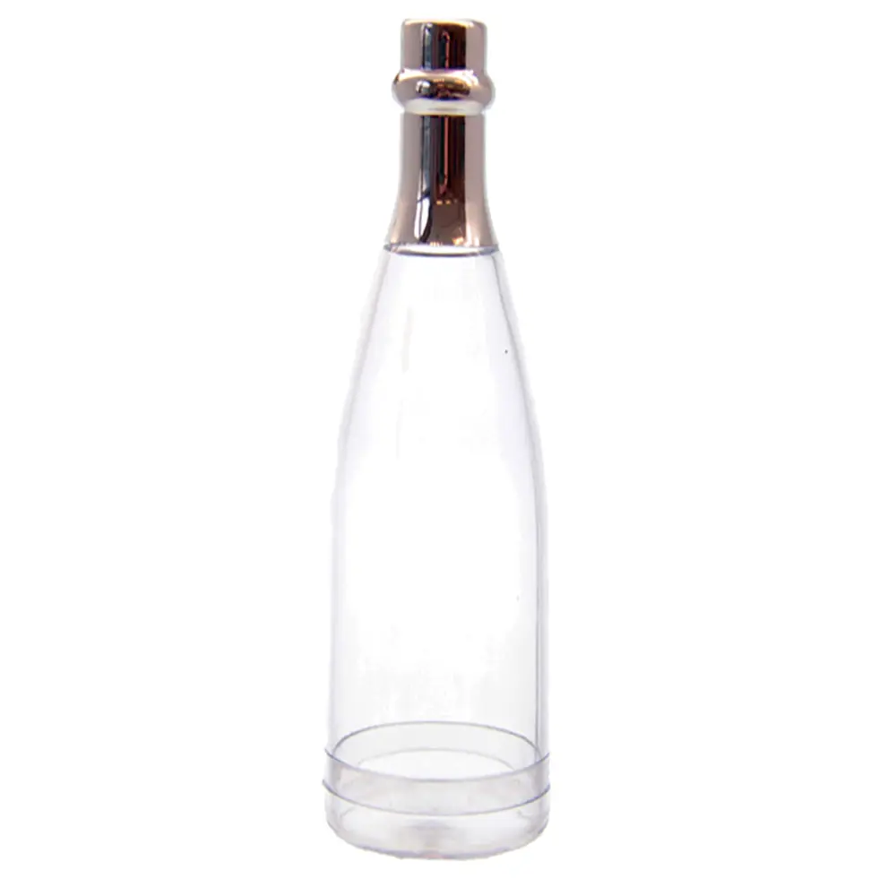 Zilveren Plexi Champagnefles 10 cm – Luxe bedankje of traktatie om te vullen
