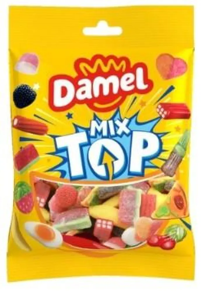 Damel Top Mix – Kleurrijke mix van fruitige snoepjes (135 gram)