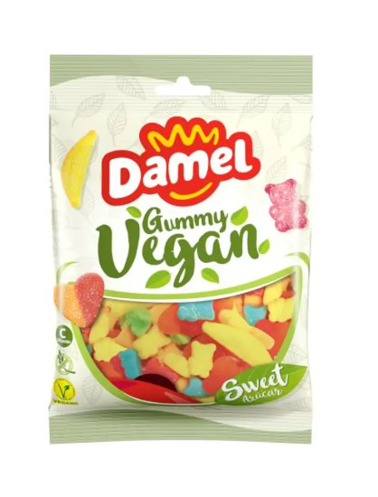 Damel Gummy Vegan – Kleurrijke fruitgummies zonder gelatine (110 gram)