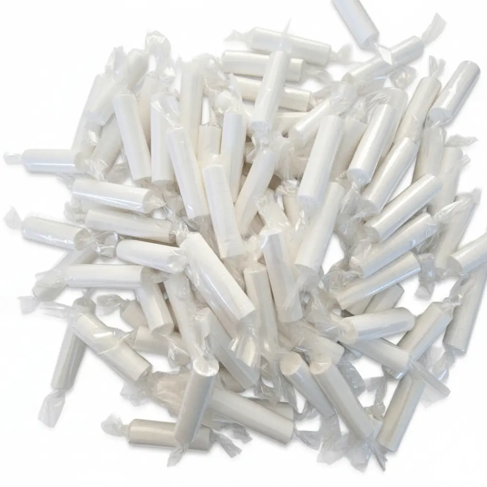 🤍 Witte Dextrose Rolletjes – Halal snoep met fruitsmaak (10 rolletjes à 10 snoepjes)