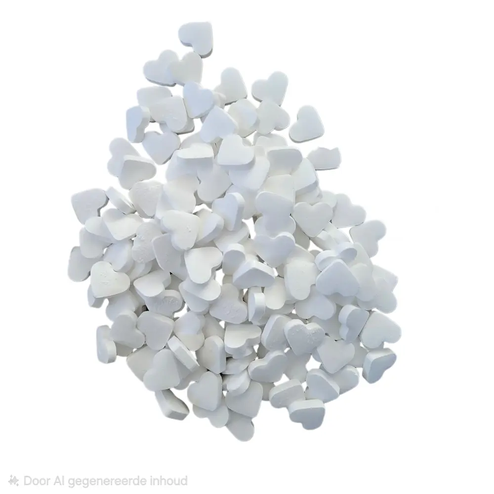 🤍 Witte Dextrose Hartjes – Halal snoep met fruitsmaak (100 gram)