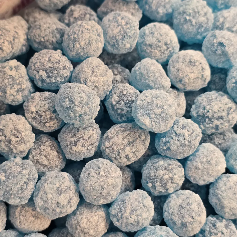 💙 Kleine Blauwe Zuurtjesballetjes – Fris & Zoet Snoepgoed (100 gram)
