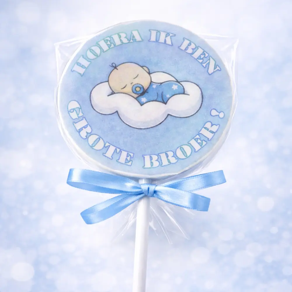 Geboorte traktatie lolly met tekst 🌟 