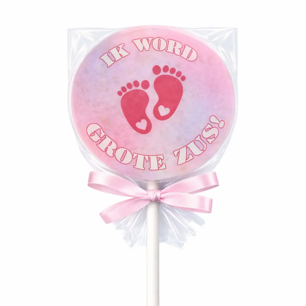 Traktatie lolly gepersonaliseerd met tekst  🍭 