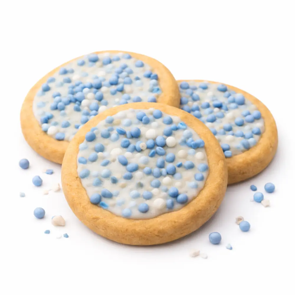 Blauwe geboortekoekjes met muisjes – feestelijk & individueel verpakt