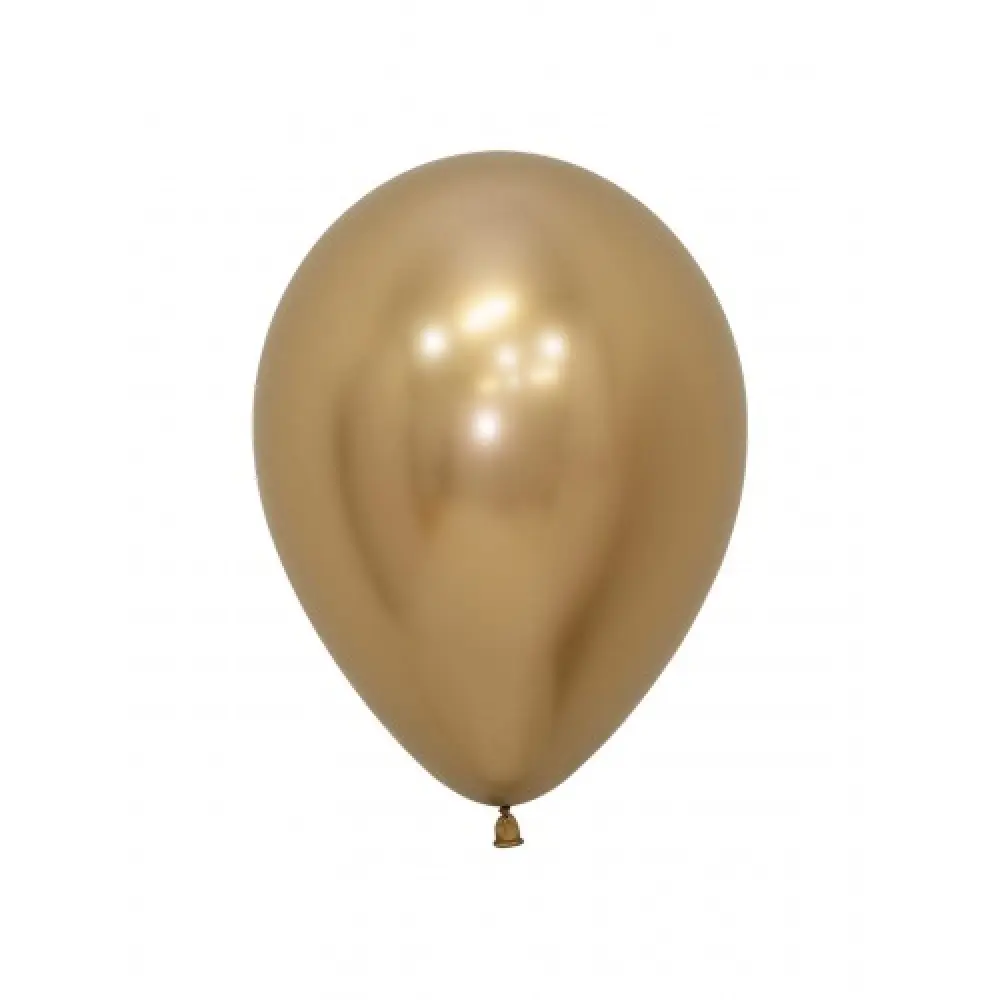 Goudkleurige reflex ballon 9 inch geschikt voor helium en lucht