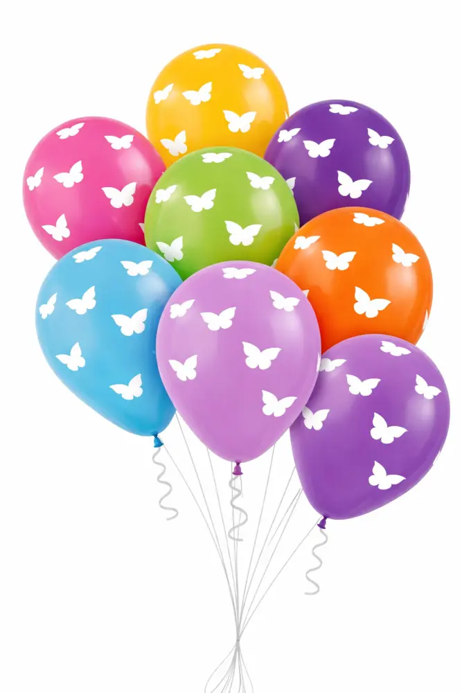 Vlinder Ballonnen 12 inch (30 cm) – Assorti Kleuren – 10 stuks