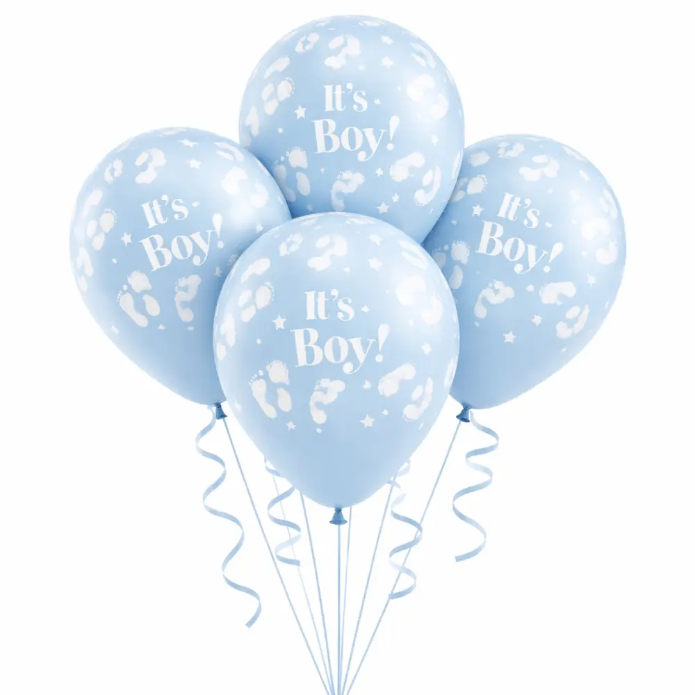 It’s a Boy Ballonnen Lichtblauw 12 inch (30 cm) – 5 stuks