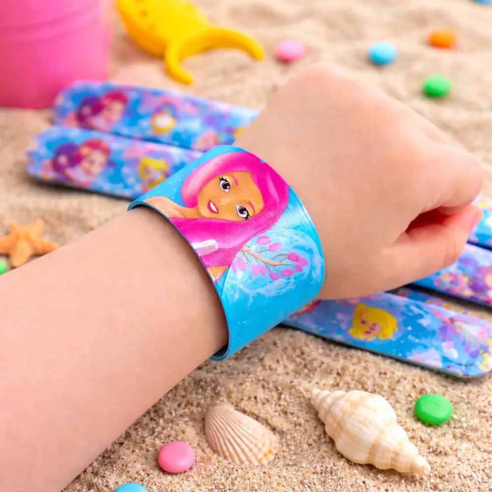 Zeemeermin Klaparmband – Kinder Armband met Zeemeermin Opdruk (22 cm)