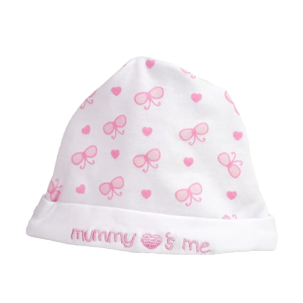 New Born mutsje roze/wit met de tekst Mummy love's me