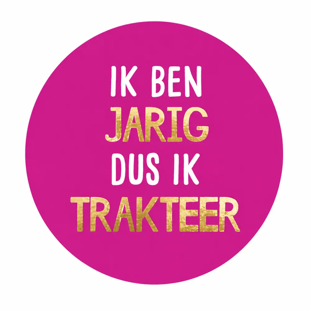 Gepersonaliseerde traktatiestickers met tekst 