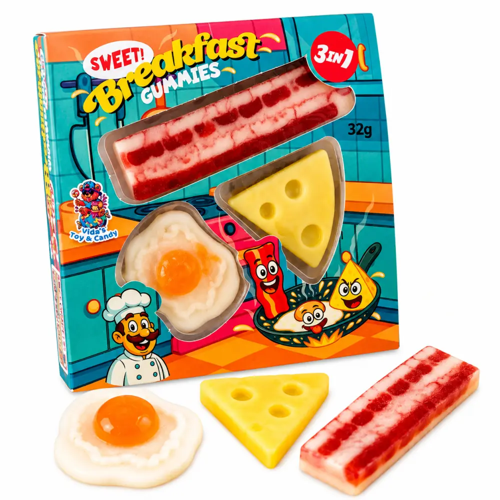 Breakfast Gummies 32 Gram – Snoepontbijt in een Doosje