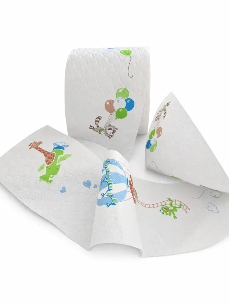 Bedrukt toiletpapier voor zindelijkheidstraining