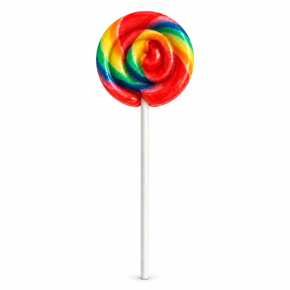 Regenbooglolly – Kleurrijke Spiraallolly12gr - per stuk