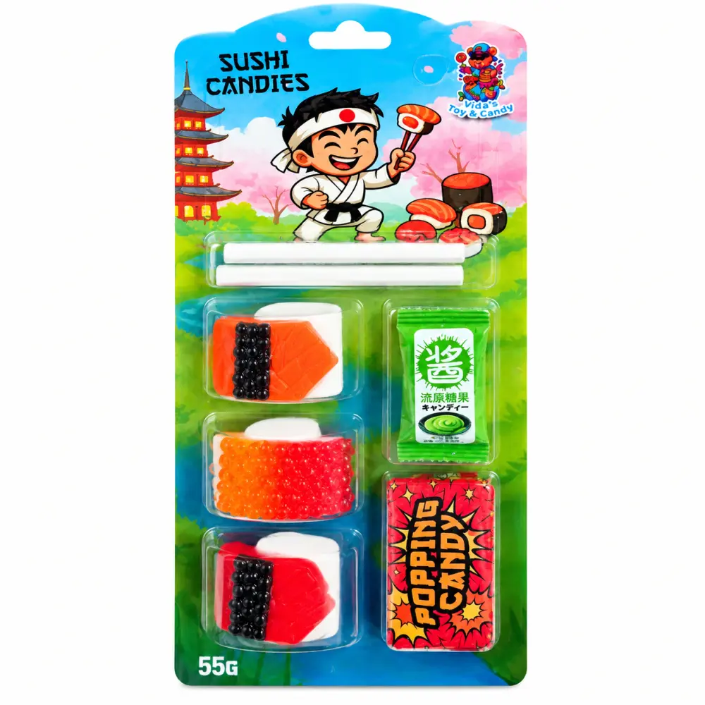 Sushi Snoep Traktatie – 7 Verschillende Snoepjes 55 g