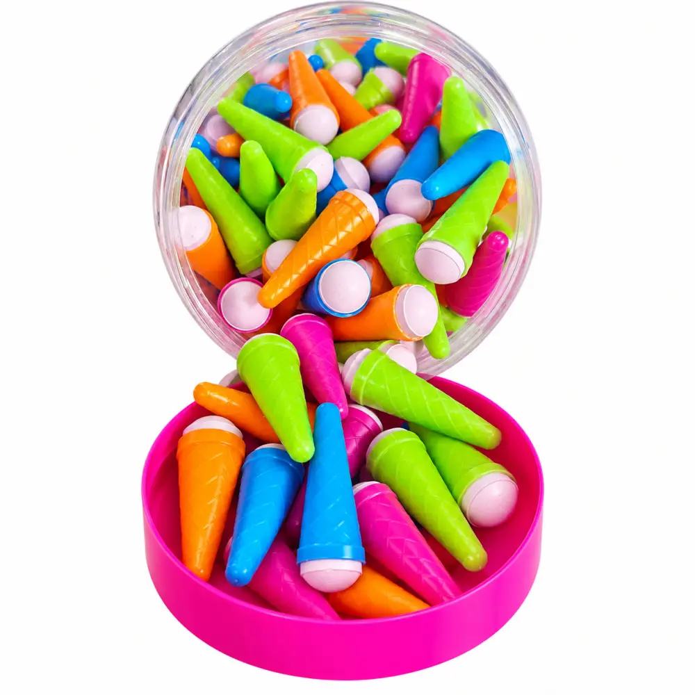 Dextrose IJsjes met Zoet-Zuur Snoeppoeder – Assorti Kleuren 5-stuks