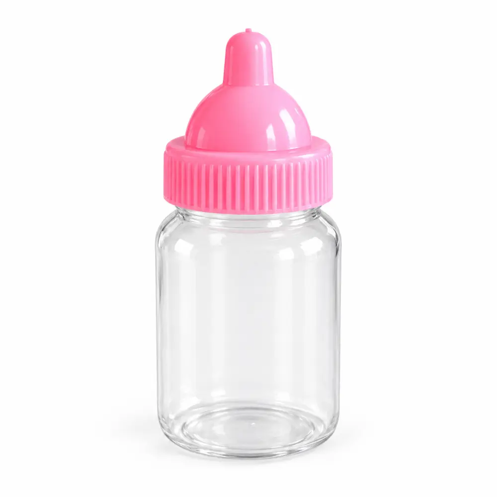 Roze Babyflesje om te Vullen – Geboortetraktatie & Babyshower Bedankje