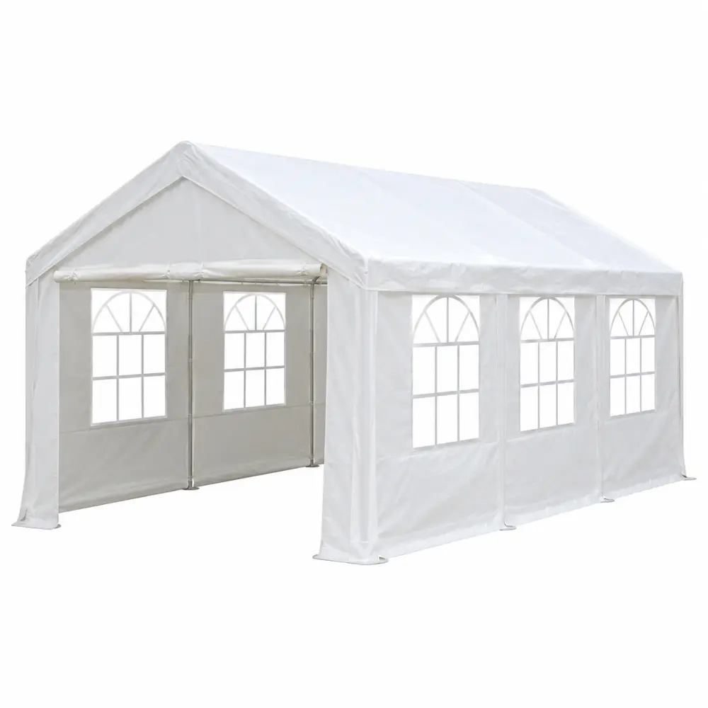 Partytent 4x8 meter huren – Ruime witte feesttent
