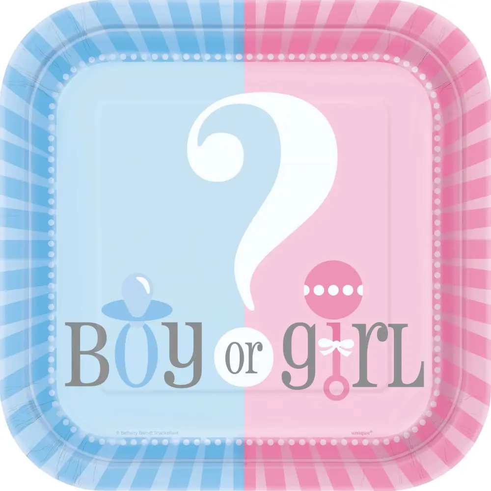 Gender Reveal - bordjes 18 cm