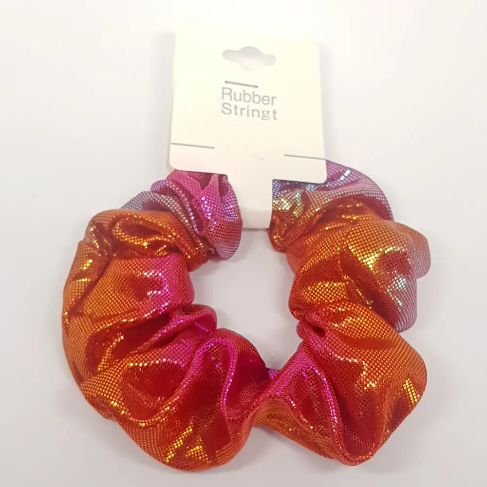 Scrunchie pastel roze - oranje - lila