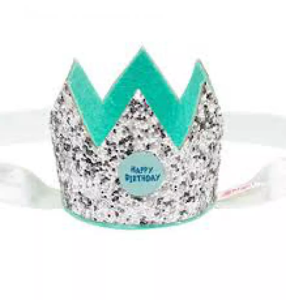 Souza Happy Birthday kroon met elastiek mint