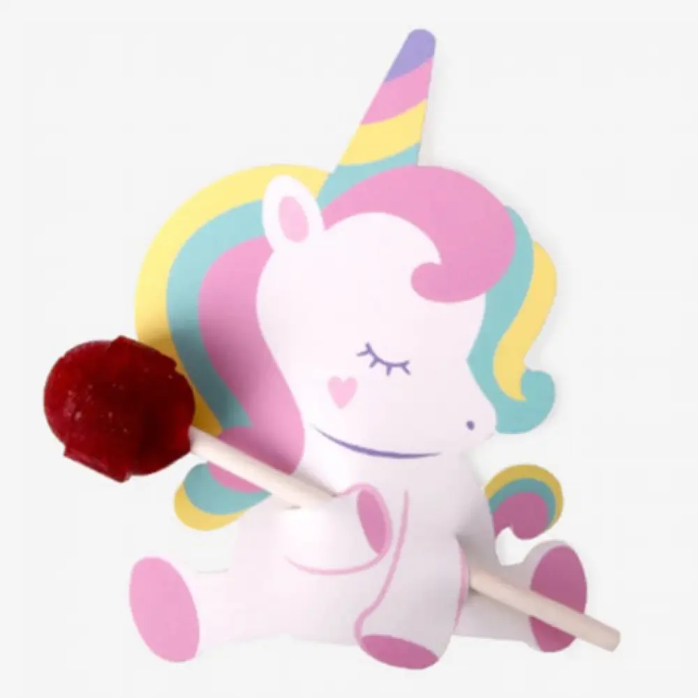 Uitdeel traktatie UNICORN met lolly prijs is per stuk