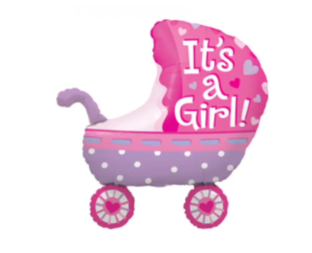 Folie ballon Kinderwagen its a girl 85cm