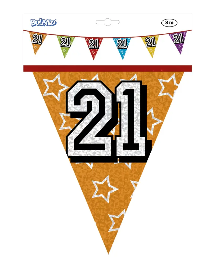 Vlaggenlijn jarig 21 jaar