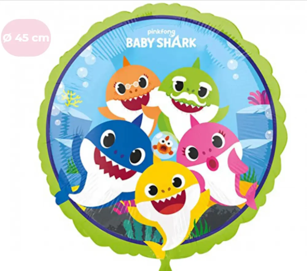 Folieballon - Baby Shark - 43 cm / 17 inch