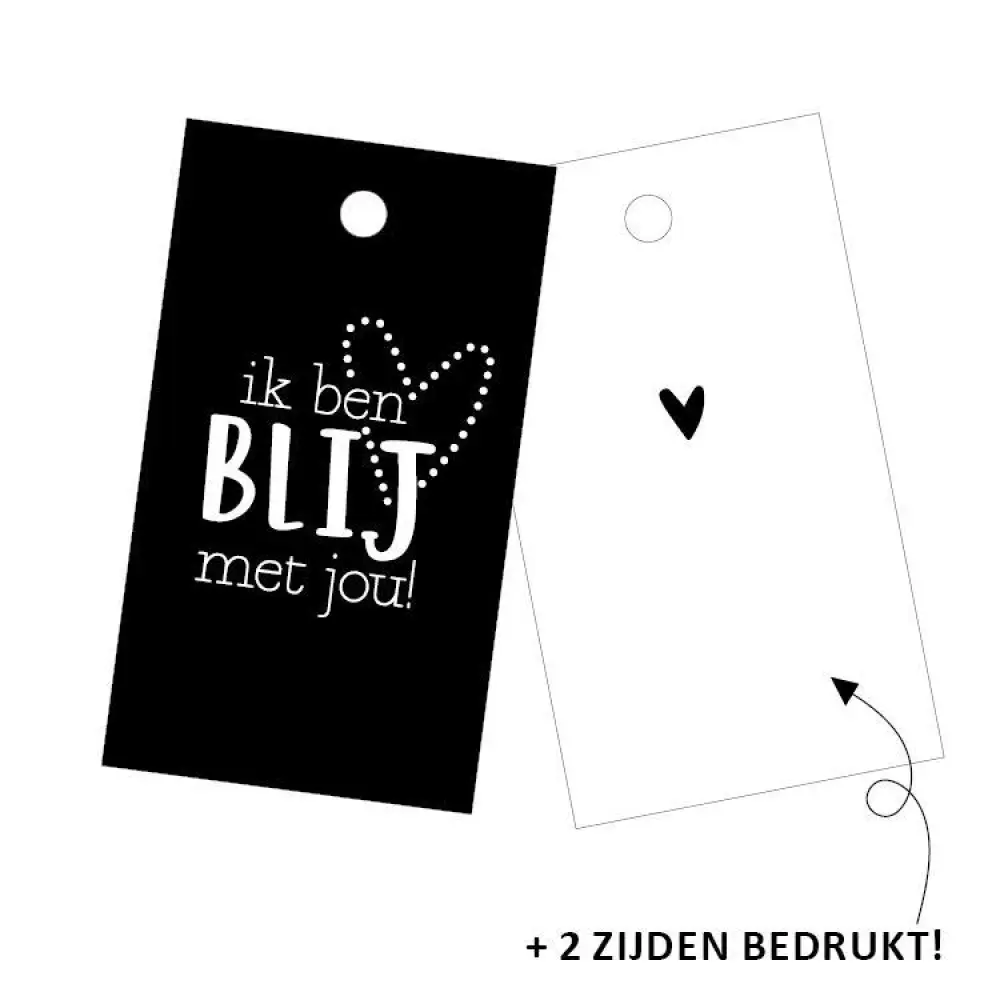 Cadeaulabel met tekst 