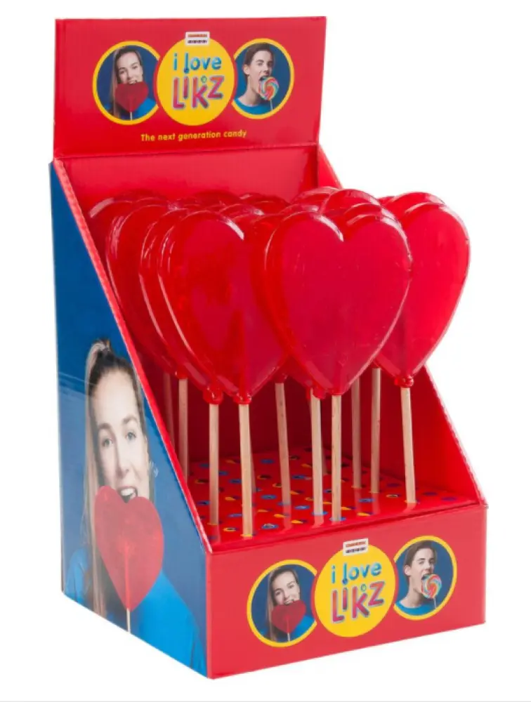 Hart lolly doorsnede 8 cm Valentijnlolly prijs per stuk (Halal)