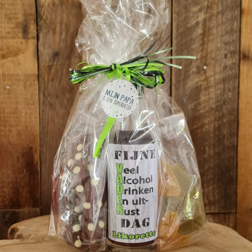 Vaderdag cadeauset Likorette chocolade en limonchello suikersnoepjes.
