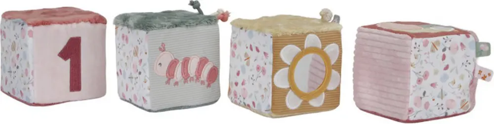  Zachte Blokkenset Flowers & Butterfly Little Dutch