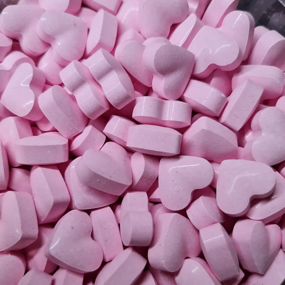 Dextrose hartjes ROZE 100 gram HALAL