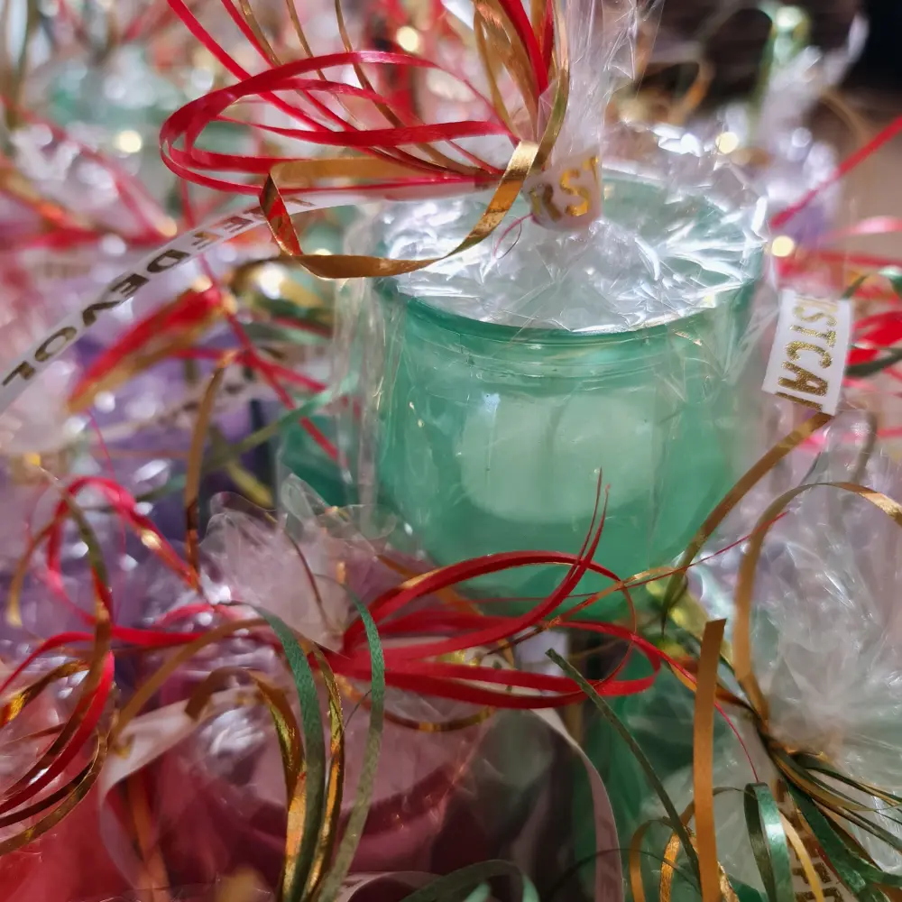 Juffen en meester cadeau voor de kerst Unieke Waxinelichthouders met Handgemaakte Waxinelichtjes met tekst