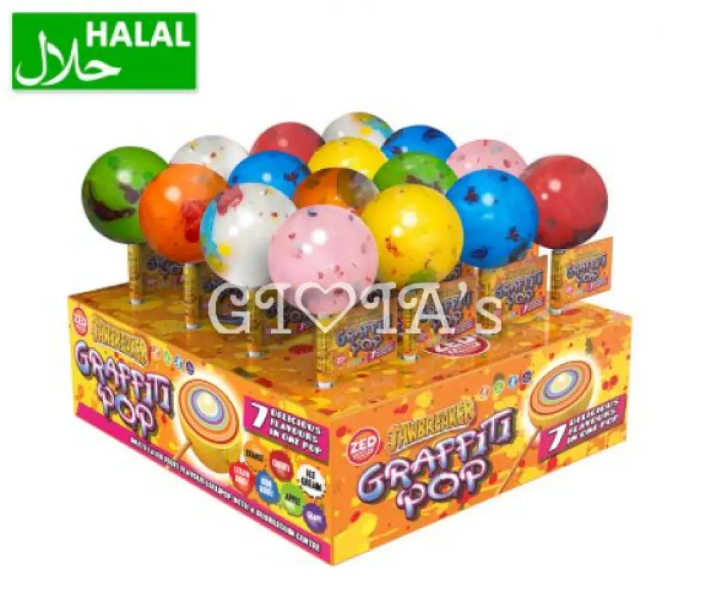 Graffiti Pop Lolly – Halal traktatie van 50 gram voor elk feest