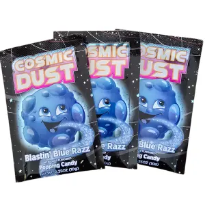 Cosmic Dust Knettersnoep - Blauw (Blue Razz): Een Fruitig Knalfeest 10 gram