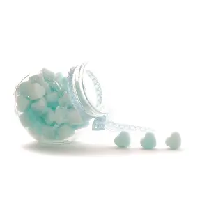 Suikerklontjes in Hartvorm - Blauw in glazen potje