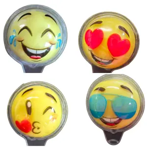 Jelly Emoji ballen – vrolijke soft jelly snoepjes met vulling (100 gram)