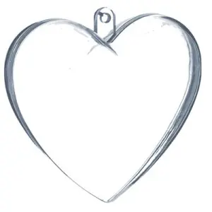 Hartje van Plexiglas – Doopsuiker, snoep of traktatie 6,5 cm