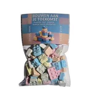 Bouwen aan je toekomst – Dextrose Bouwsteentjes (100 gram) – Inclusief stevige kartonnen wikkel