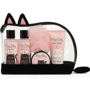 Toilettas in de vorm van een kat 5-delig verzorgingsproducten
