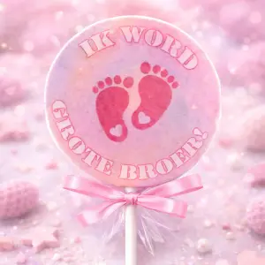 Traktatie lolly gepersonaliseerd met tekst 🍭 