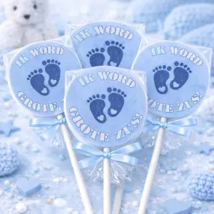 Traktatie lolly gepersonaliseerd met tekst 🍭 