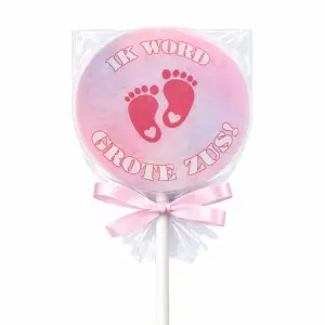 Traktatie lolly gepersonaliseerd met tekst  🍭 