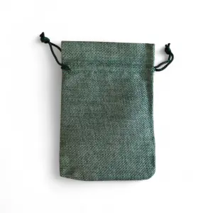 Jute zakje afmeting Ca 10x14 kleur groen