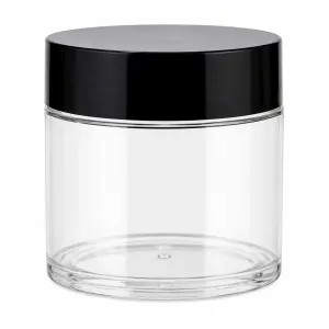 🖤 Transparant Potje met Zwarte Deksel – 30 Gram