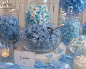 Blauwe Gomblokken Frambozensmaak – 100 Gram