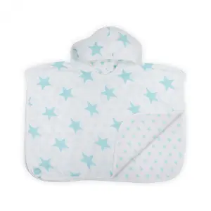 Jollein badponcho hydrofiel 45x60cm Little star mint